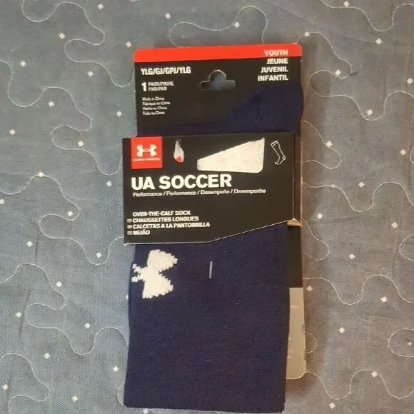 Under Armour Blue Athletic Socks for Performance - new