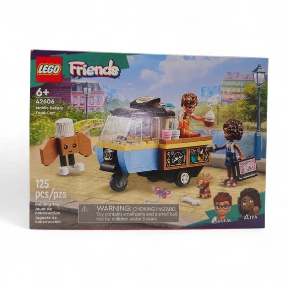 LEGO 42606 Friends Mobile Bakery Food Cart‎ Building Toy Set Croissant Man