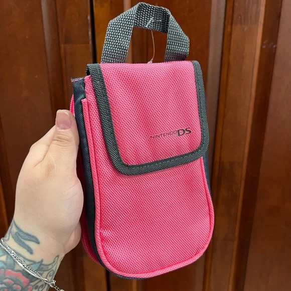 Vintage Nintendo Pink Pouch Carrying Case
