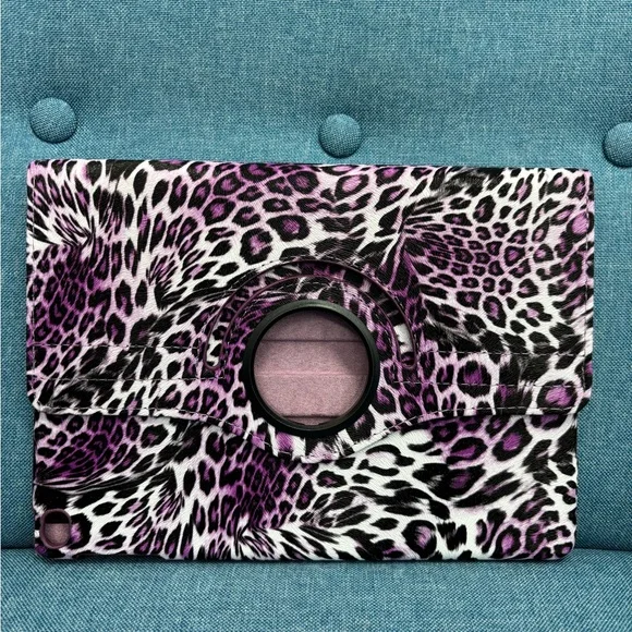 Purple Leopard Print Tablet Case for IPAD 5 or 6 (9.7 inch screen)