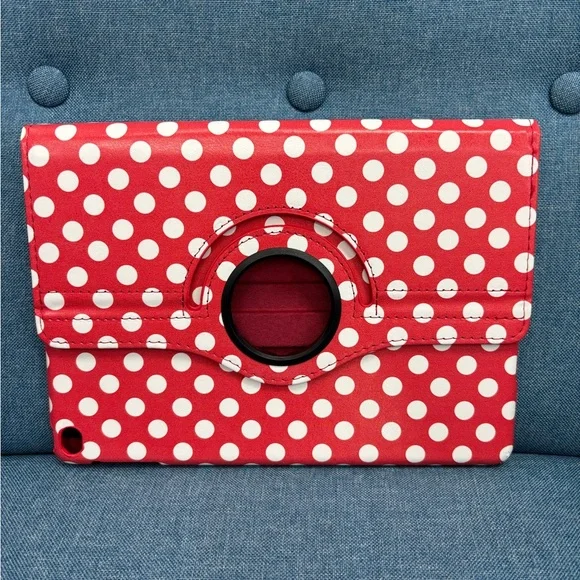 Polka Dot Red Tablet Folio Case for IPAD 5-6 (9.7 inch screen)