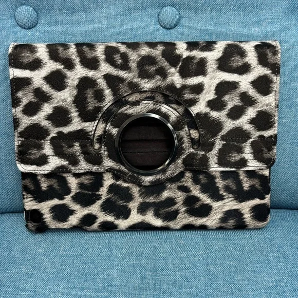 Leopard Print Tablet Case with Rotating Stand for IPAD 5 or 6 (9.7 inch screen)