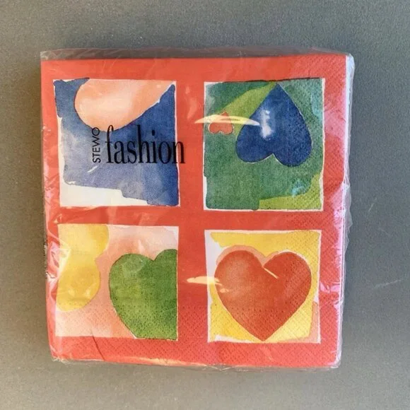 Bundle Sale / 3 for $15 - Vintage Heart Napkins - 20 Count