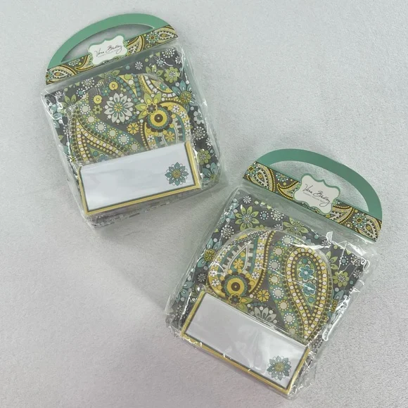 Two NWT Vera Bradley Lemon Parfait Happy Hour Sets