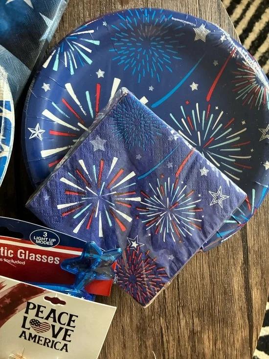 Patriotic Party Supplies and Accessories Bundle