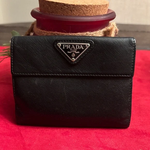 Prada Black Saffiano Leather Wallet