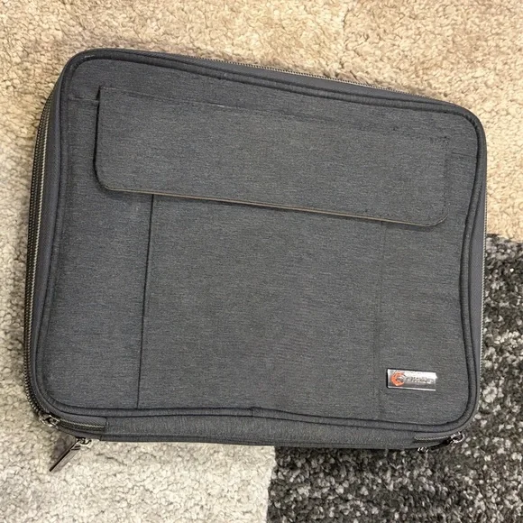 Q-smile Cable Organizer Bag Double Layer Water Resistant 12x9x2 Gray
