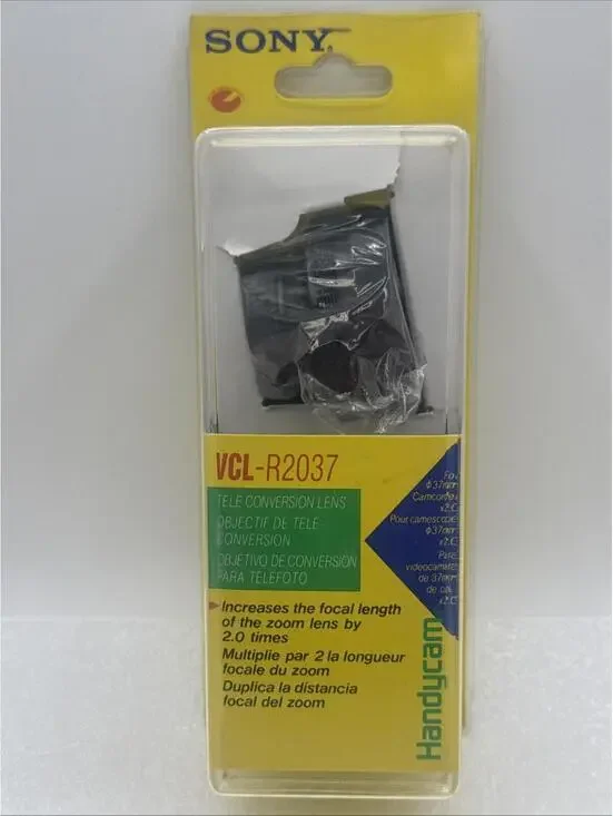 New SONY VCL-R2037 37mm 2.0x Telephoto Converter Lens for HandyCam