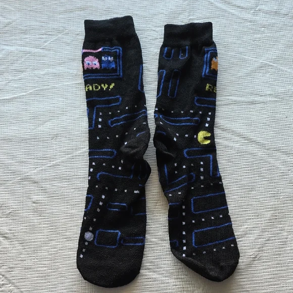 Black and Blue Patterned Socks