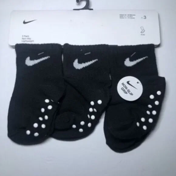 Nike Baby Ankle Gripper Socks 3-pack 12-24 months