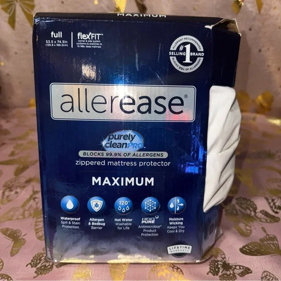 AllerEase Maximum Zippered Mattress Protector - White