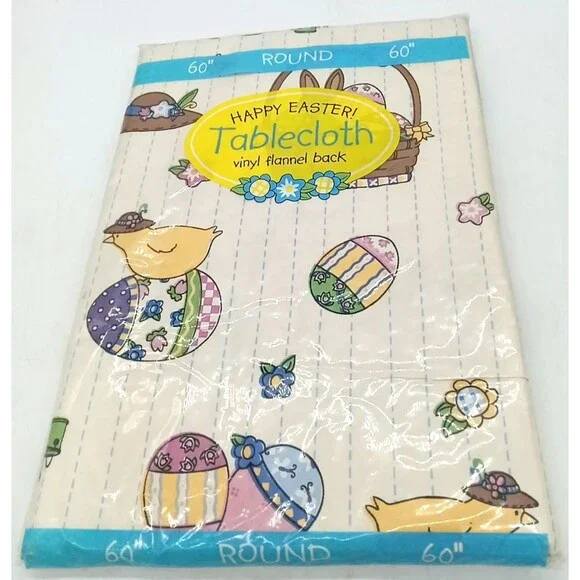 Happy Easter Vinyl Flannel Back 60