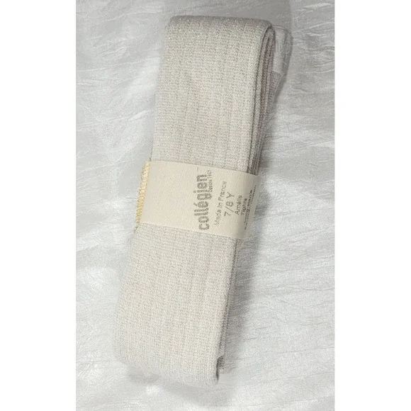Collegien Amelie Glitter Sparkle Tights for Girls - Ivory/Silver - Size 7/8 Y
