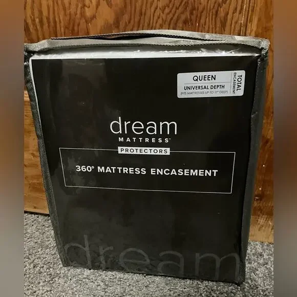 NWT Dream Mattress 360° Encasement Queen Zippered Bed Bug Proof Waterproof