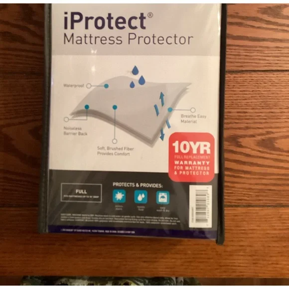 IProtect full size adult mattress protector, white, bedgear performance bedding
