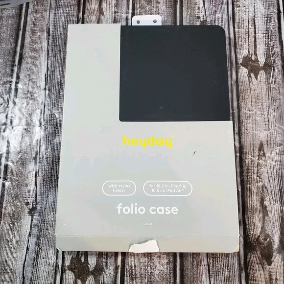 Heyday Folio Case With Stylus Holder Black For 10.2 in iPad / 10.5 in iPad Air