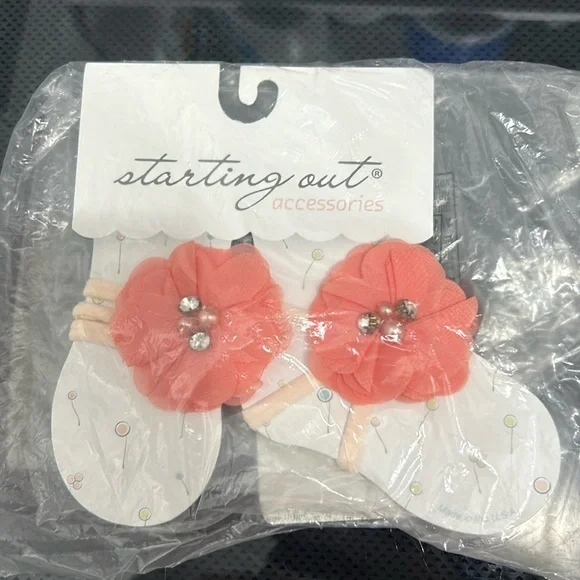Baby girl infant foot accessory newborn photo shoot shoes socks bows new nwt