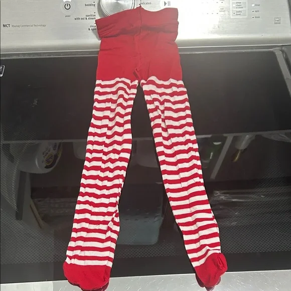 Nylon tights stripes valentines Christmas dr. Seuss Girls 2T ? Fit