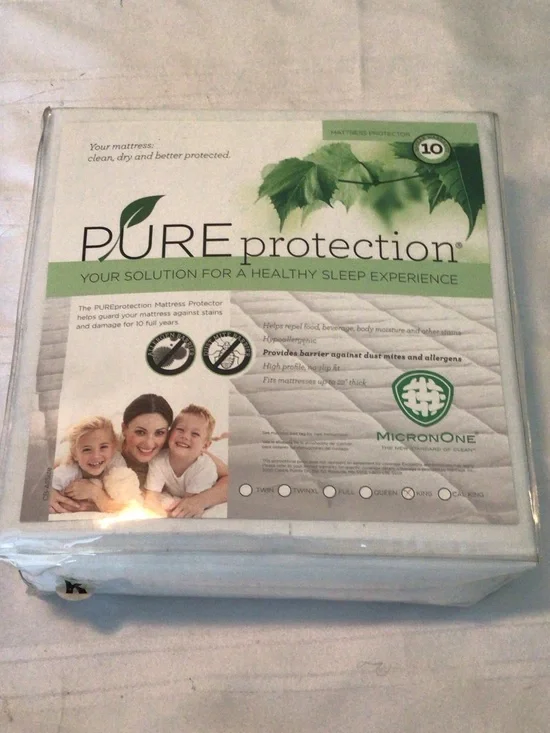 PURE Protection White Mattress Protector - size king sealed