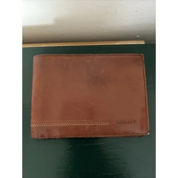 Missoni Italy Brown Genuine Leather Vintage Men’s Bifold Wallet
