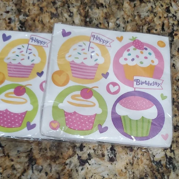 Colorful Cupcake Birthday Napkins