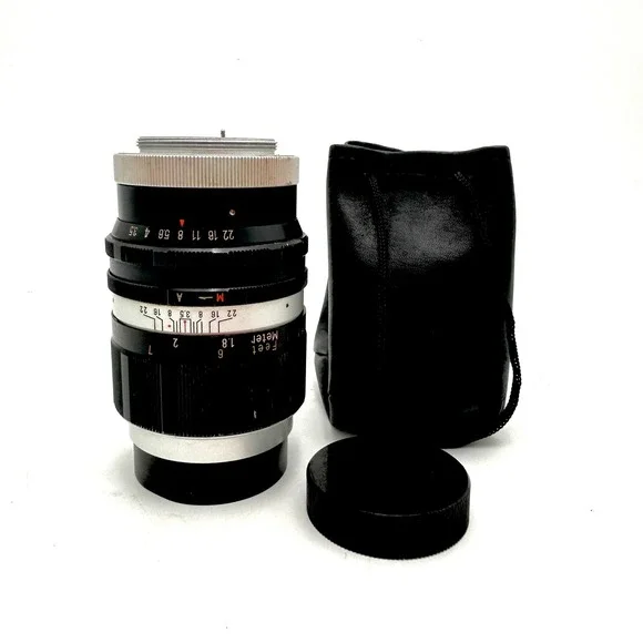 Vintage Tokina Tele-Auto 135mm f/3.5 Manual Screw Mount Focus Lens with Case