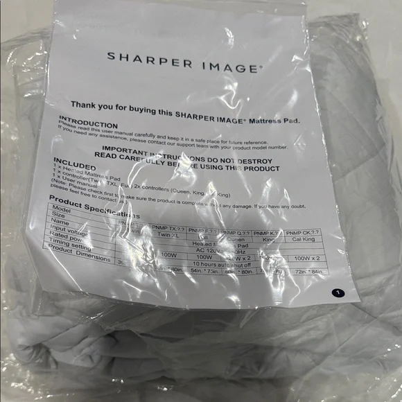 Sharper Image Gray Mattress Cover
