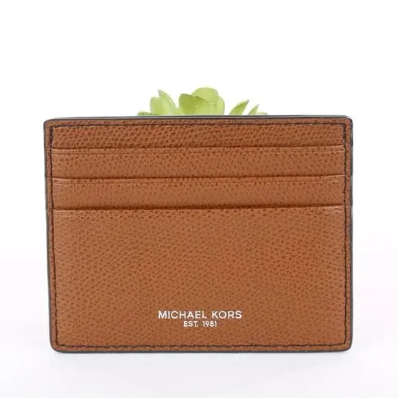 Michael Kors Brown Leather Card Case