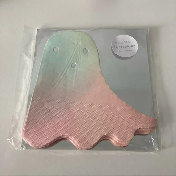 3/$20 Meri Meri 16 Pack Pastel Halloween Ghost Napkins