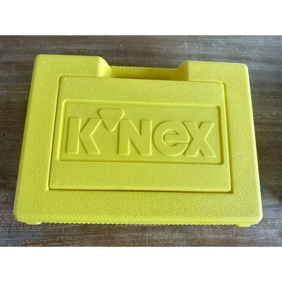Vintage '93 K'nex Basic Set Yellow Case Building Toys Knex W/ Instruction Manual