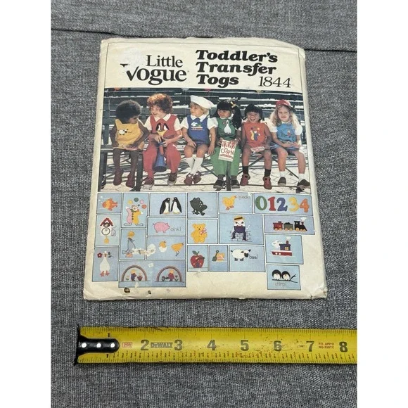 Vintage Toddler Size 4 Sewing Patterns Transfer Togs 1844 Little Vogue Clothing