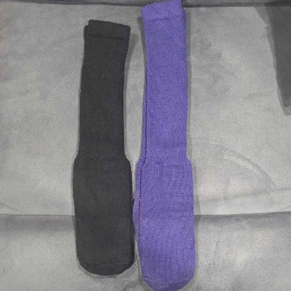 Black and Purple Baseball Socks
