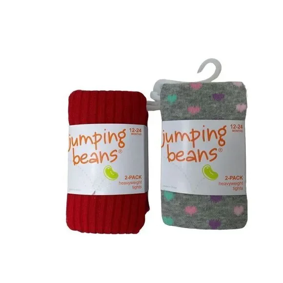 Jumping Beans®Girls 12-24Months Two 2- Pack Warmwear Tights