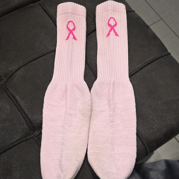 Pink Ribbon Crew Socks