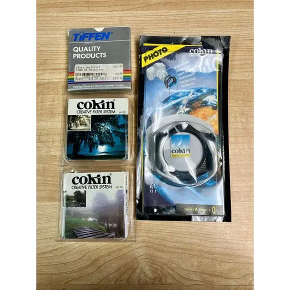 Cokin Filters, Filter Holder and Tiffen 55 SR Polarizer Lens.