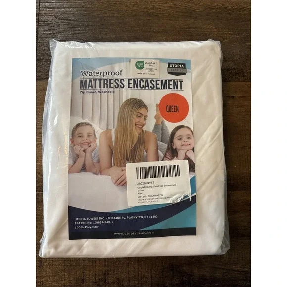 Utopia Bedding Queen Mattress Protector Zippered, 100% Waterproof Bed Bug and...