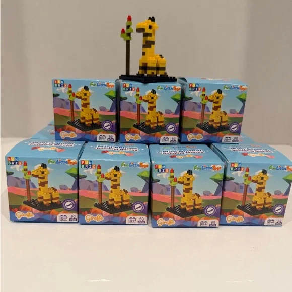 15 Giraffe Building Blocks Toy - Yellow