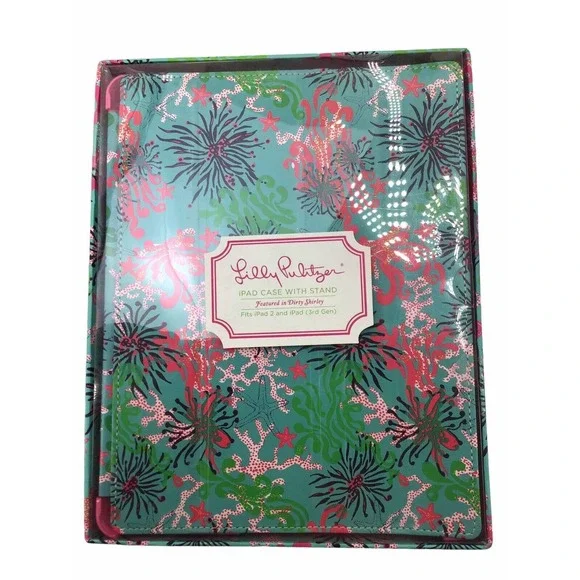 Lilly Pulitzer iPad Cover Case Fits iPad 2, iPad 3rd Gen, Coral Design NIB