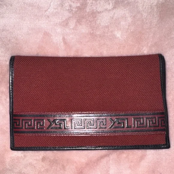 Yves Saint Laurent vintage Black and burgundy Leather bifold EUC