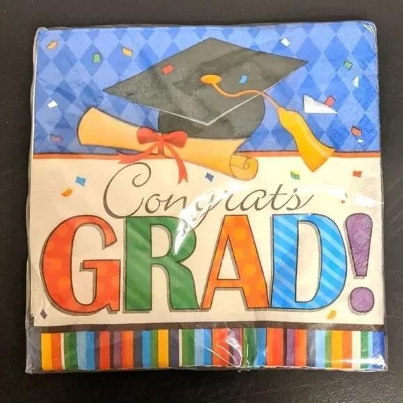 Congrats Grad Graduation Party Napkins