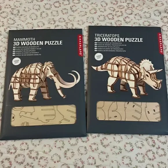 3-D wooden puzzles Kikkerland