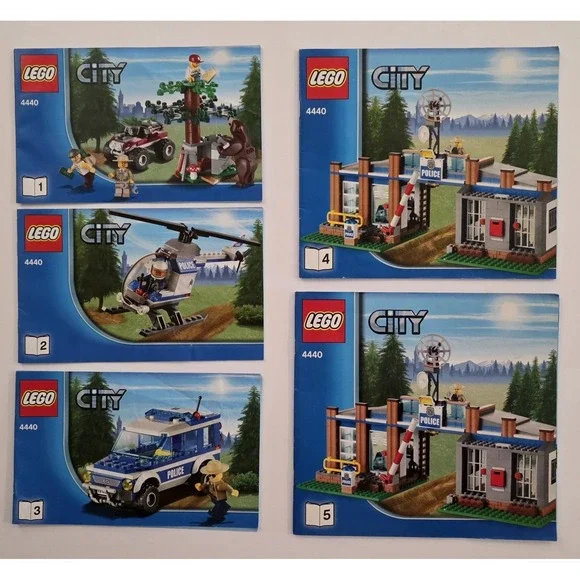 Lego 4440 City-Instructional Manual #1, 2, 3, 4, & 5. Great Condition