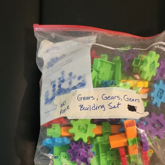 Gears! Gears! Gears! Vibrant Gear Building Set for Kids 100 Pieces