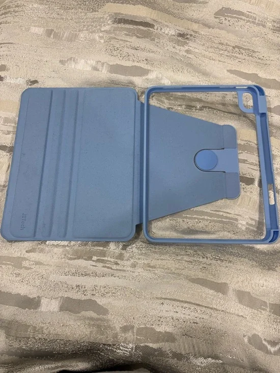 Light Blue Rotating Folio Tablet Case with Stand
