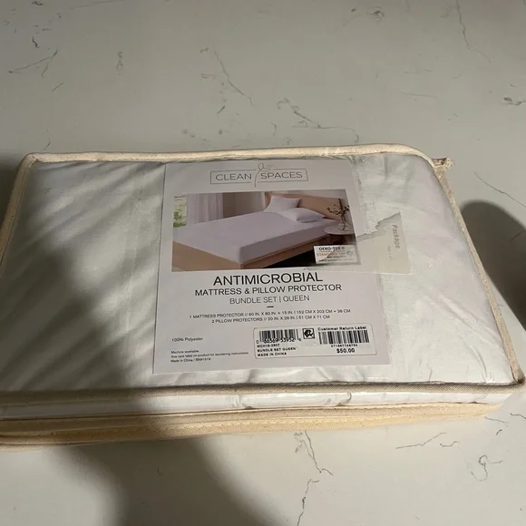 White Mattress & Pillow Protector Set