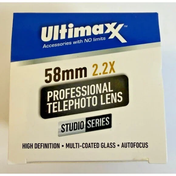 2.2x 58mm Telephoto Professional Anti-Reflection Lens Ultimaxx UM-TP2258 NEW