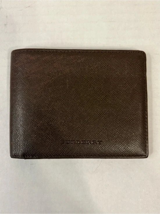 Burberry Bifold Wallet in a dark brown saffiano leather