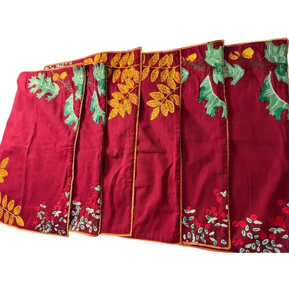 Williams-Sonoma Fall Autumn Placemats Set 6