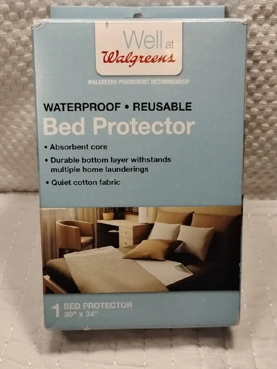 Well At Walgreens Waterproof Reusable Bed Protector - New