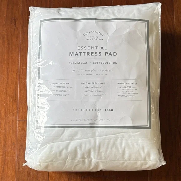Pottery Barn Teen Essential Mattress Pad - White- full size-NFS do not buy